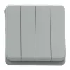 G series white four-hole single-control wall switch, exclusively for household wall socket outlets Item Picture